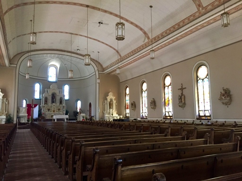interior of St Wenceslas Catholic Church 