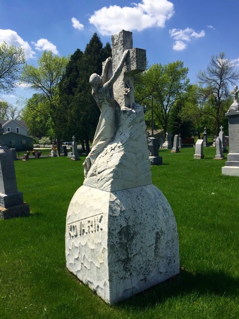 grave in St Wenceslas Cemetery New Prague Minnesota